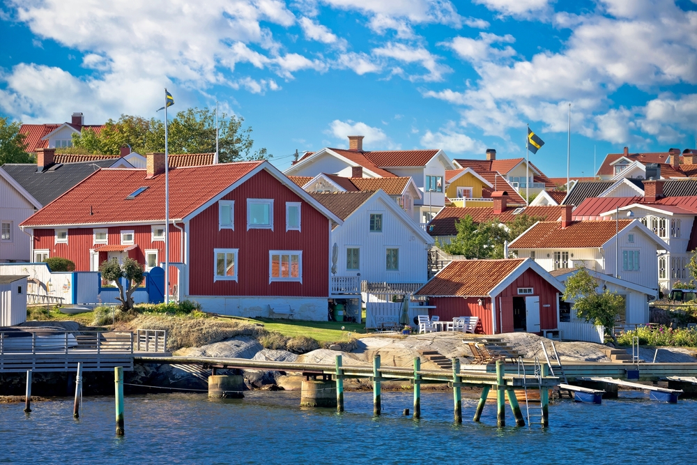 Olika typer av stugor i Göteborgs skärgård och deras lägen